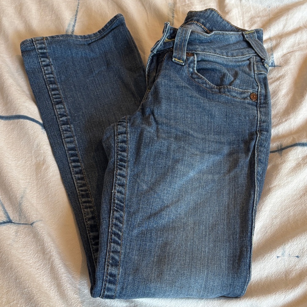 True Religion Women's Straight Leg Blue Jeans